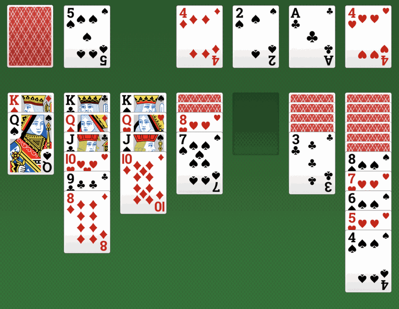 Solitär Kartenreihenfolge